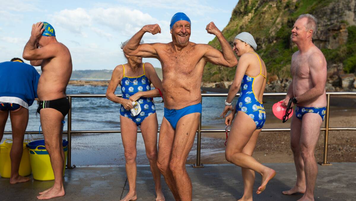 The club's oldest swimmer, 84-year-old Brian Schrader aka 'Shredder'. Picture by Jonathan Carroll