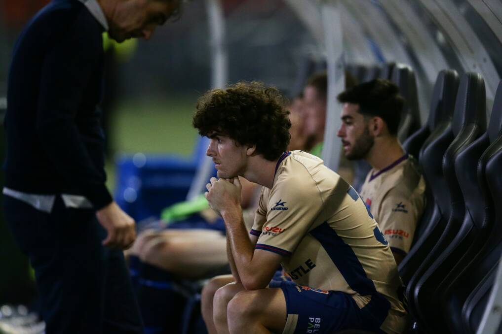 Newcastle Jets players after the 1-0 loss to Adelaide on Friday night. Picture Jonathan Carroll