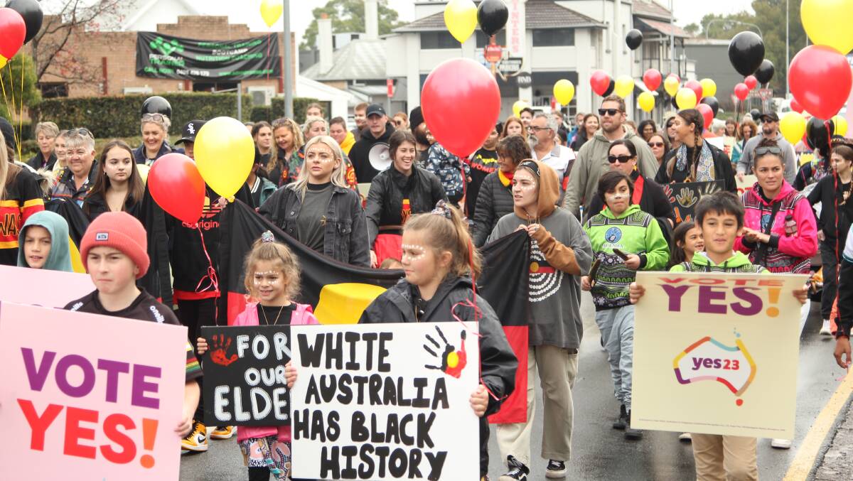 Mindaribba Local Aboriginal Land Council celebrated NAIDOC week with a march from Maitland Court House on Monday, July 3. Picture by Ben Carr