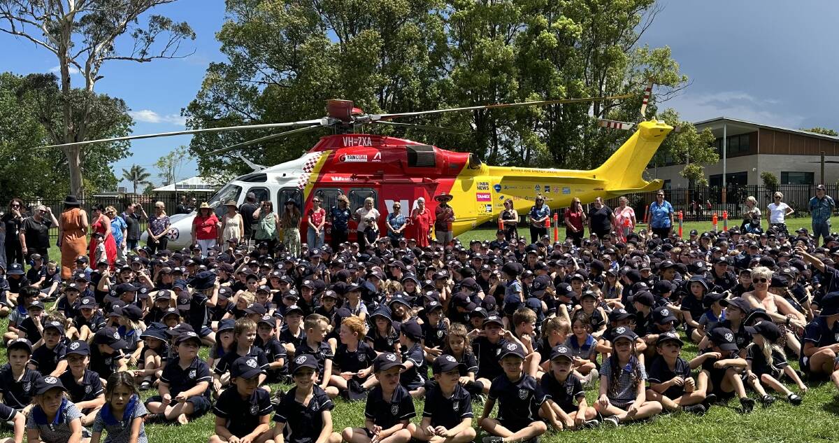 Westpac Rescue Helicopter visits Wauchope Public School on Monday, November 27. 