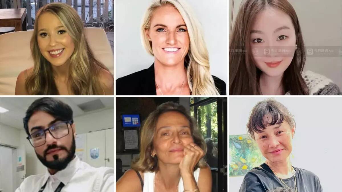 Dawn Singleton, Ashlee Good, Yixuan Cheng, Faraz Tahir, Jade Young and Pikria Darchia have been identified as the victims of the Bondi stabbing attack on April 13. Pictures supplied.