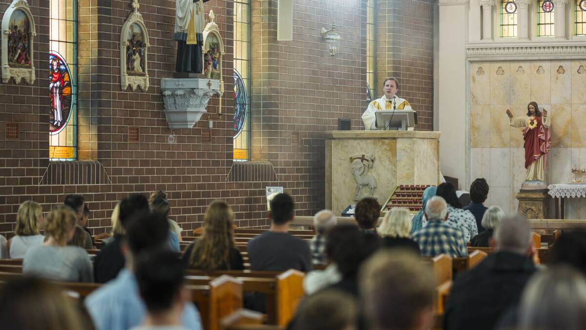 Fr Ninian Doohan preaches on April 14 at St Patrick's Catholic Church, Bondi. Picture: Patrick Lee/ The Catholic Weekly