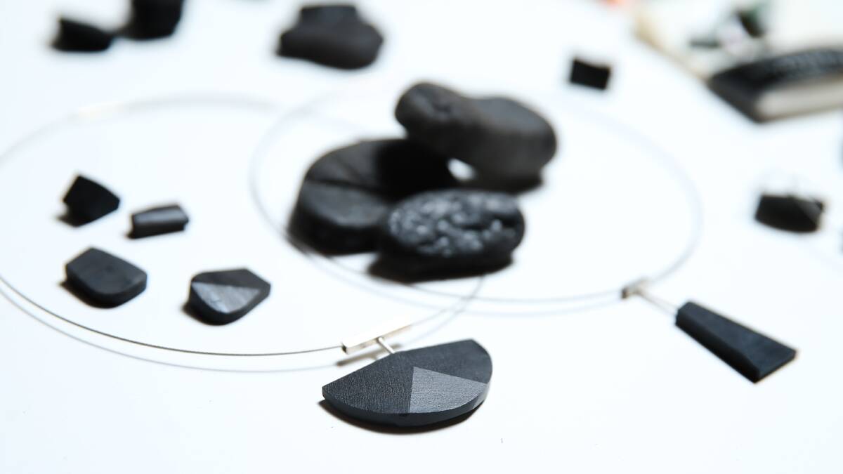 Yes, coal: Sophia Emmett jewellery pieces. Pictures: Marina Neil