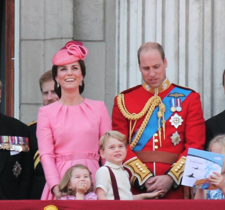 American controversy: Prince George with his family.