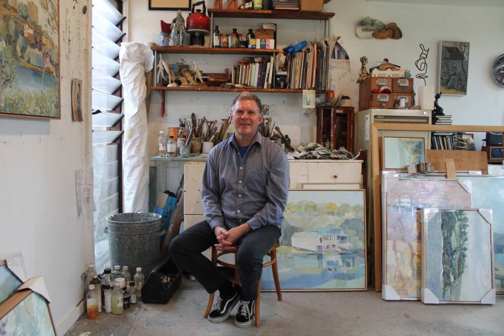 Paul Maher in his studio: "Making art is a fairly solitary occupation which can become more productive and experimental in a forced lockdown."
