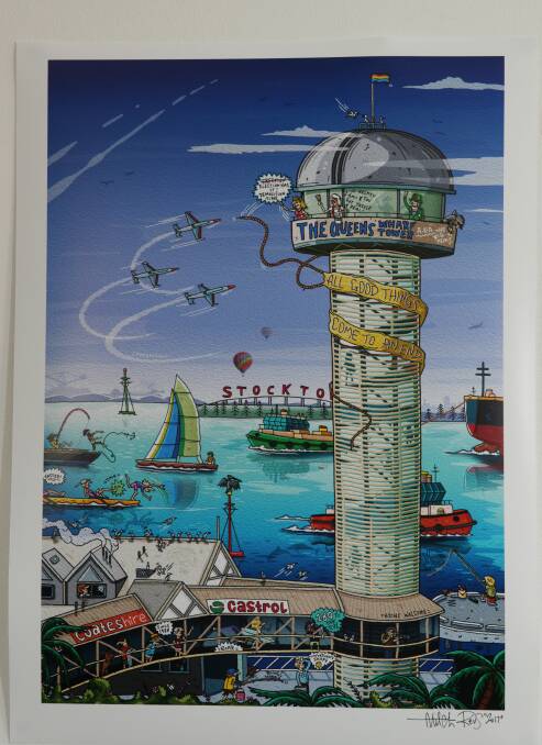 Iconic: Revs poster of Queens Wharf Tower.