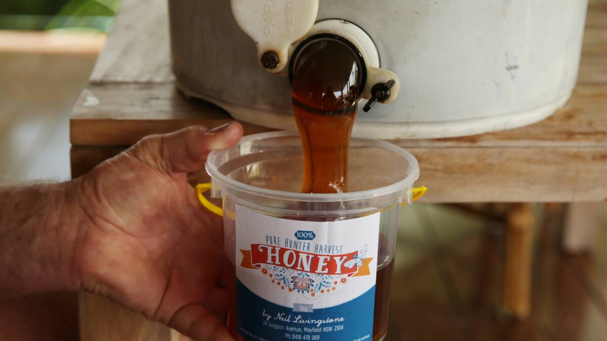 THE GOOD STUFF: Honey ready for consumption at Neil Livingstone's back verandah. Picture: Simone De Peak