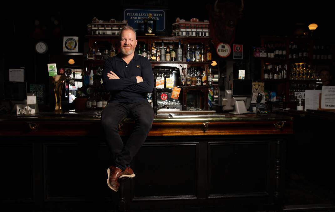Wisdom of 30 years in the pub game: Stephen J Hunt, founder of Hunt Hospitality, at the Kent Hotel. Picture: Marina Neil