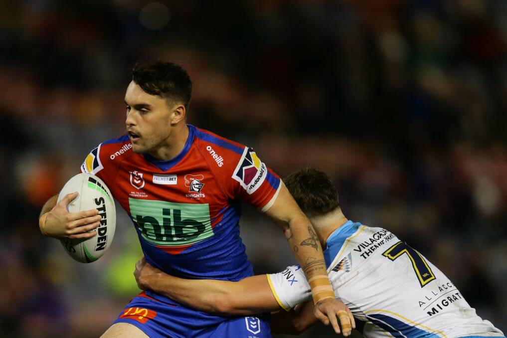 From South Newcastle: Knights fullback Tex Hoy. Picture: Jonathan Carroll