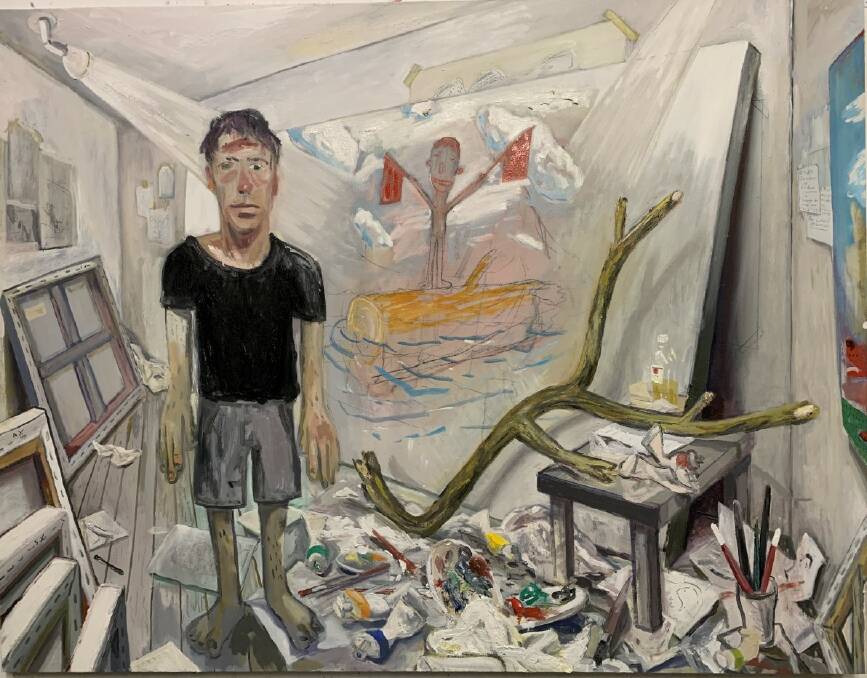 Self portrait: A new work by Michael Bell painted during the coronavirus lockdown. 