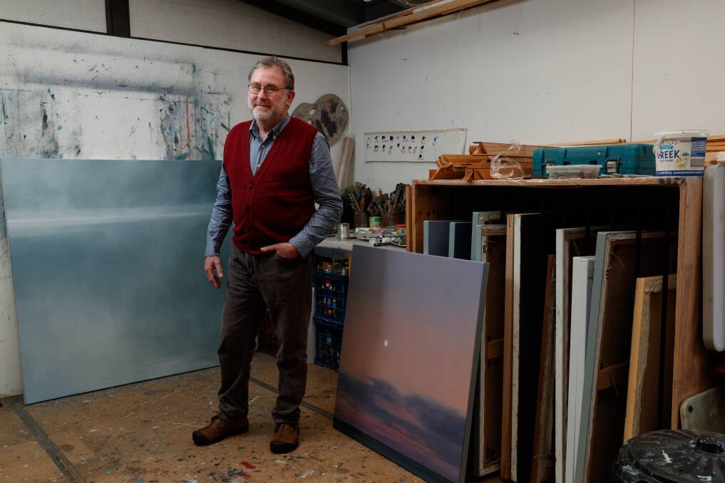 AT HOME: Newcastle artist John Morris in his Islington studio. 