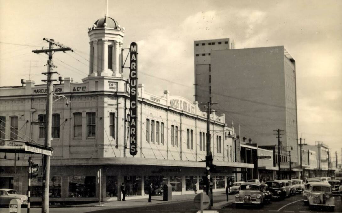 Then: Marcus Clark store at the corner of Hunter and National Park streets.