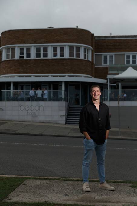 Fresh start: Peter Lazarus, new director of the Beach Hotel in Merewether. The Zenith Hotel Group takes possession of the venue March 2. Picture: Max Mason-Hubers