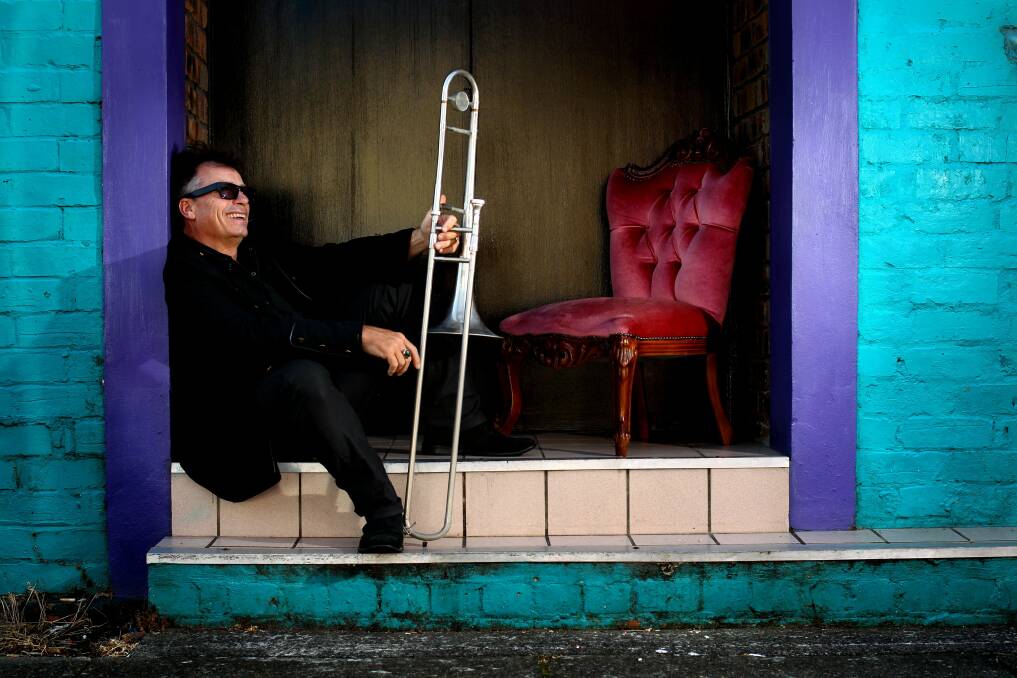 Brian Lizotte on the stage door steps to his music dinner show club in Newcastle in 2012. Picture by Simone De Peak
