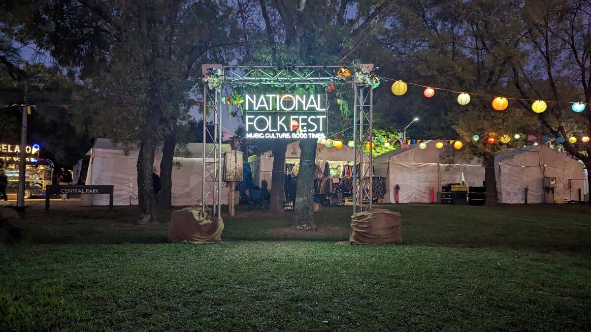 The entrance/exit to National Folk Festival, a nice way to come and go. Picture by Alex Morris