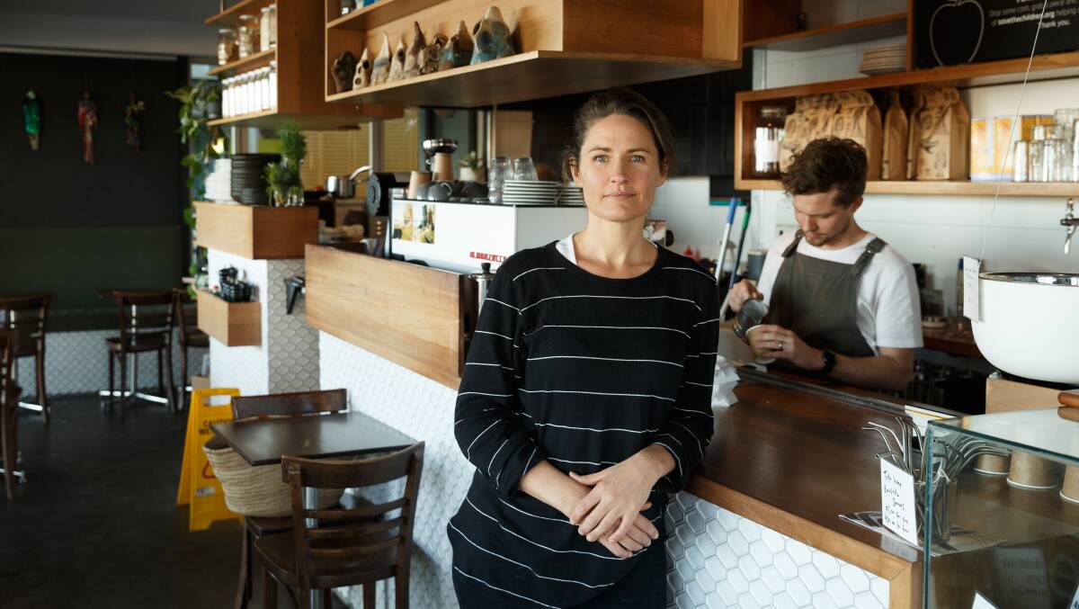 Pushing ahead: Bec Bowie, owner of Estabar, which offers a macadamia and hemp milk coffee.