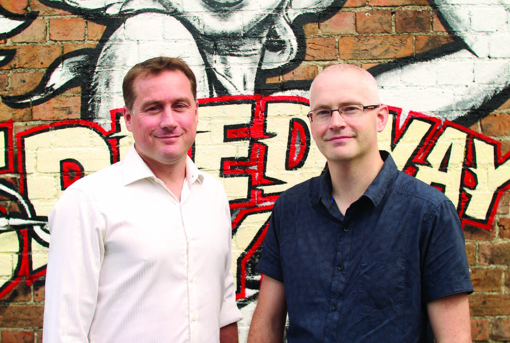 IDEAS MEN: Charles Connell and Colin Goudie, the Newcastle-based founders of software company Social Pinpoint.