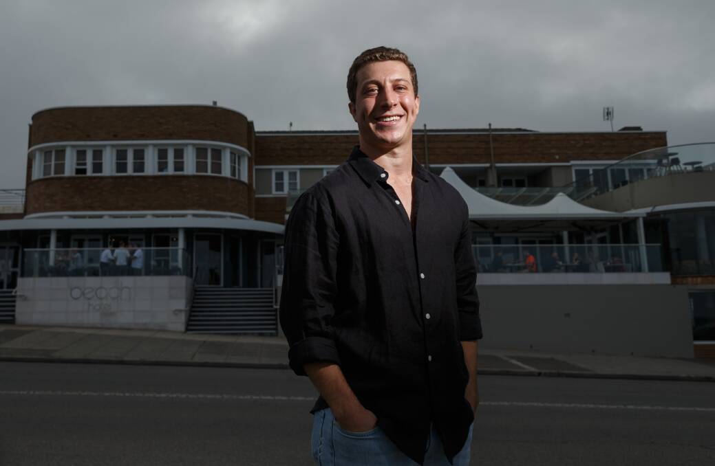 Ready for a challenge: New director Peter Lazarus outside the Beach Hotel in Merewether. Picture: Max Mason-Hubers