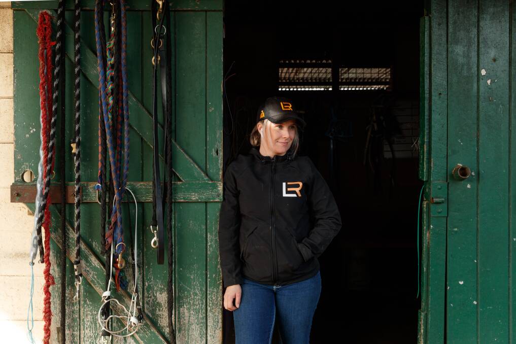 RECOVERING: Samantha Clenton at the Kris Lees Racing stables in Hamilton South. Picture: Max Mason-Hubers