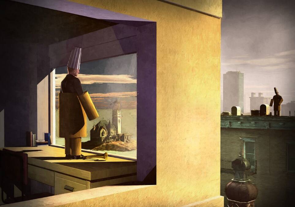 LIVING IN ART: Hugo's Office In a Small City, by Andrew Finnie.