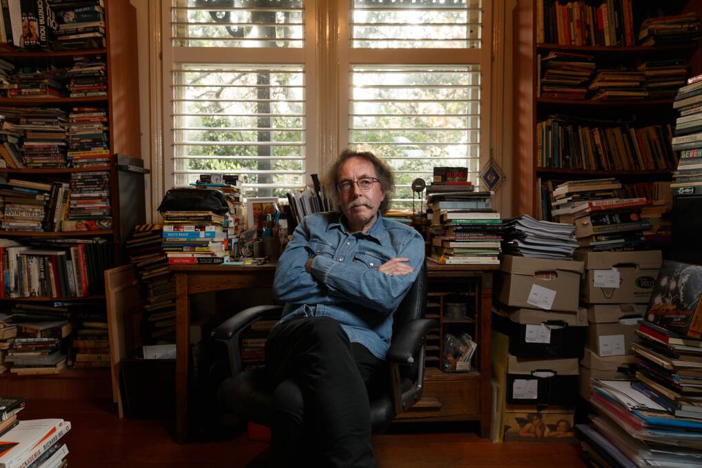 Breaking the mould: Playwright Carl Caulfield at his Cooks Hill home. Picture: Max Mason-Hubers