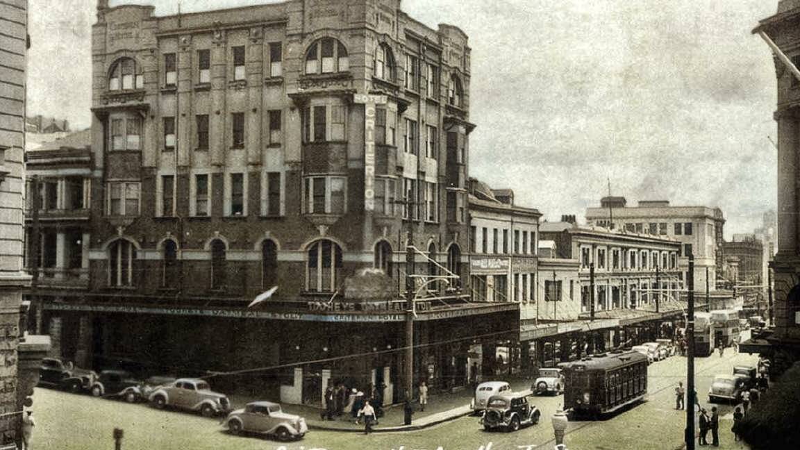 Then: The Criterion Hotel on the corner of Hunter and Bolton streets in Newcastle.