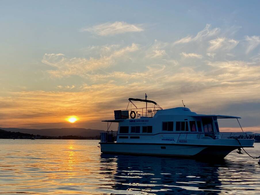 Sunset at Green Point in eastern Lake Macquarie. Picture by Daniel Scott