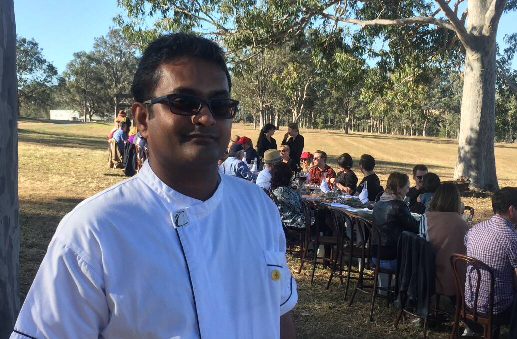 Fresh start: Voco Kirkton Park Hunter Valley executive chef Prabhat Prawin at one of the resort's long lunches. Pictures: Jim Kellar