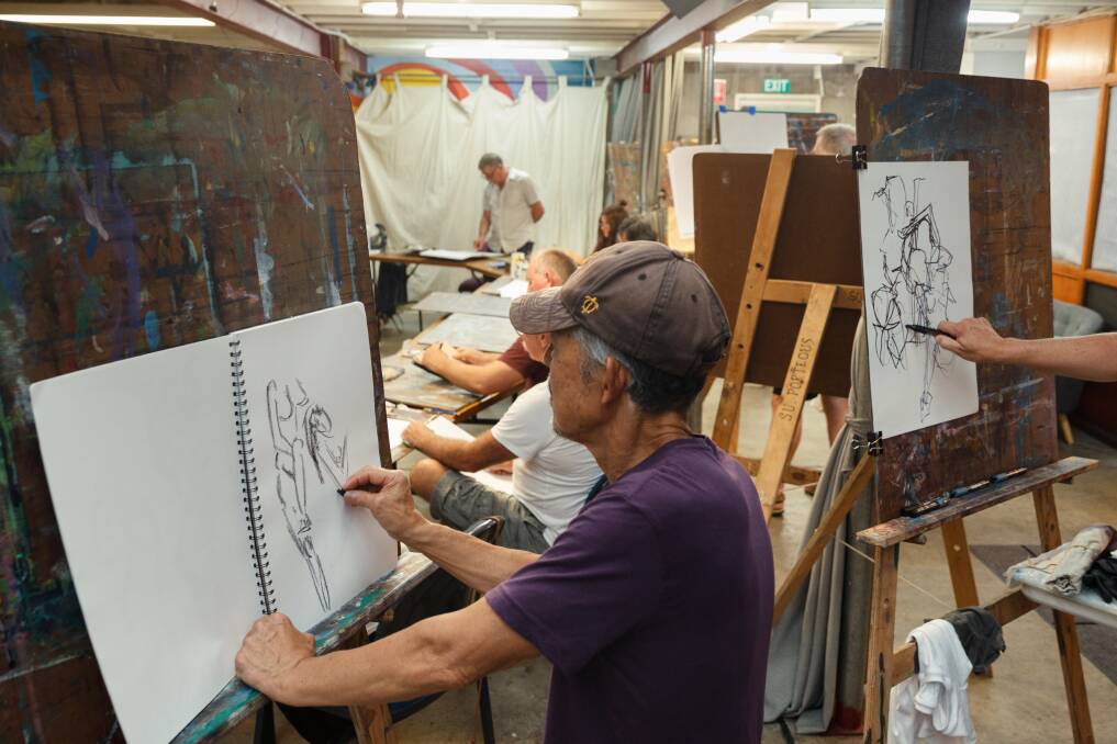 Something for everyone: A life drawing class at Hudson Street Hum. Picture: Max Mason-Hubers