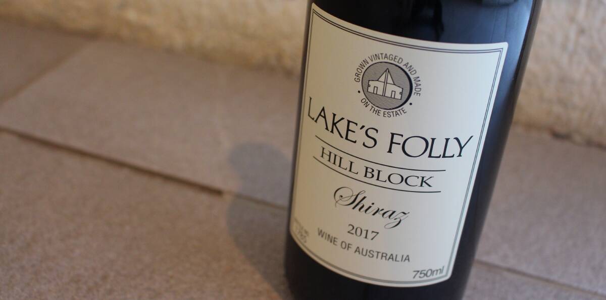 Hunter classic: Lake's Folly 2017 Hill Block shiraz - 200 cases, $100 per bottle.
