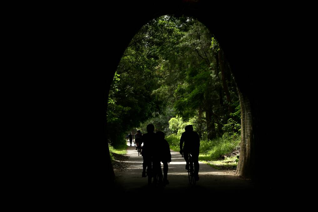 Highlight: The former railway tunnel at Adamstown on the Fernleigh Track. Picture: Max Mason-Hubers