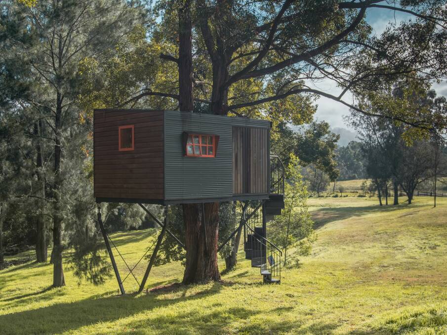 Unique birdhouse: Built by Rode and Stephanie Vella at Wollombi. Picture: Josh Bruce