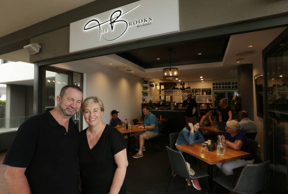 New owners: Brett Pilgrim and Jo Grace, owners of The Brooks in Belmont. Picture: Simone De Peak