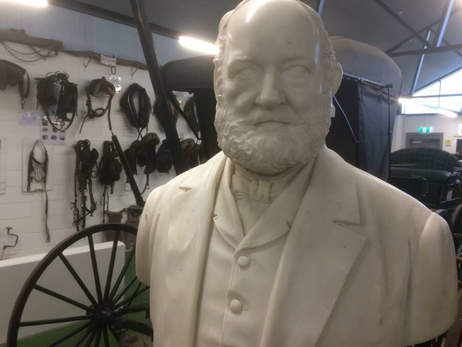 Town giant: Pioneer Alexander Munros rescued marble bust in Singleton Museum.
Pictures courtesy of Singleton Historical Society
