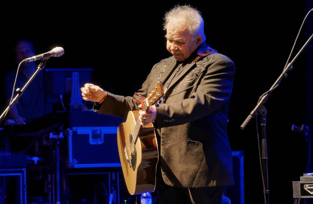 Still got it: John Prine was masterful with song and music at the State Theatre. Picture: Paul Dear