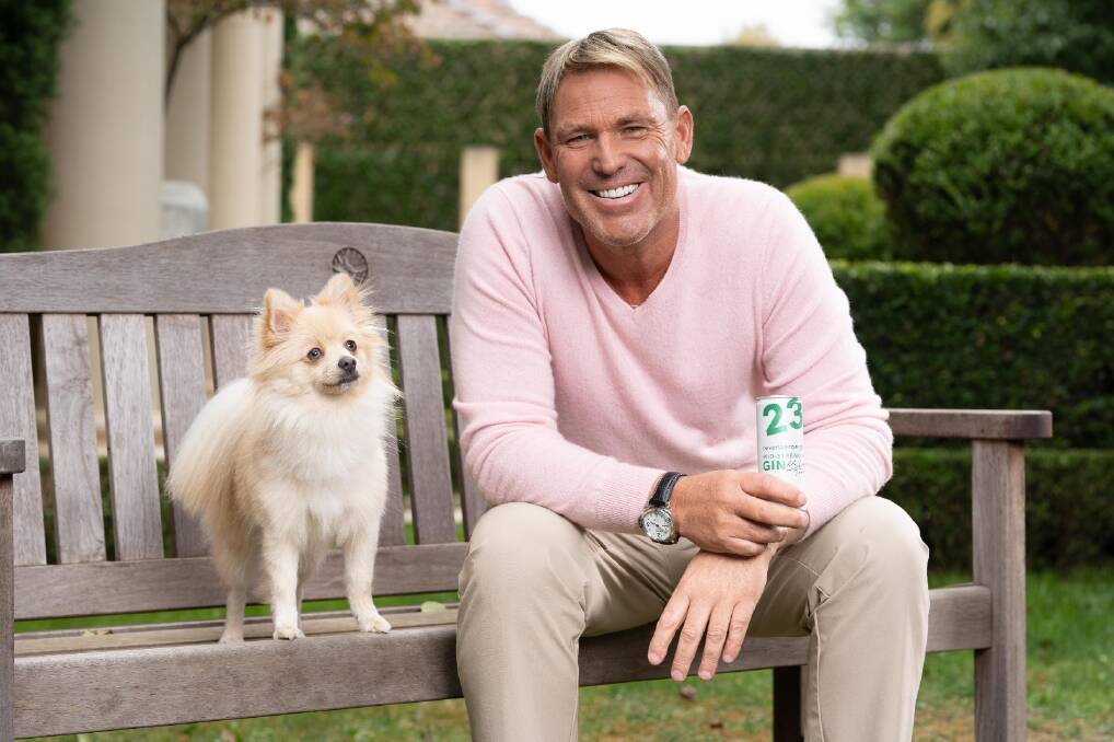 In the game: Shane Warne is a gin distiller too.