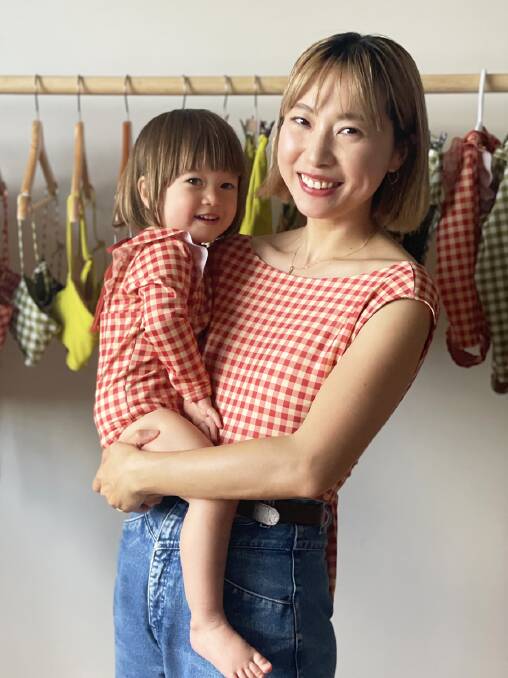 Swimwear designer Miho Arai and her daughter Senah. She likes vintage clothing and furniture. "So, I like to go to the old theatre [Planet Islington] full of vintage - across the road from Suspension - and dig through stuff and find treasure," she says.