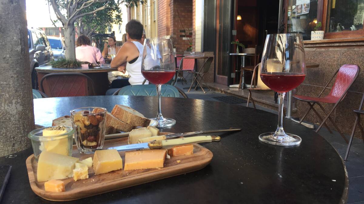 Evening star: Imported cheeses, local bread, intriguing wines at Bank Corner. Picture: Jim Kellar