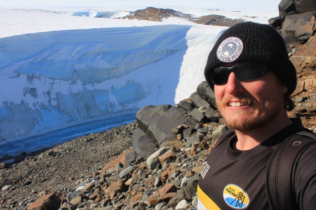 Vantage point: "A walk around a peak where we could view the edge of the plateau with it's many different layers," Tobey says. "From here it's roughly 4000km across the ice to the other side of the continent."