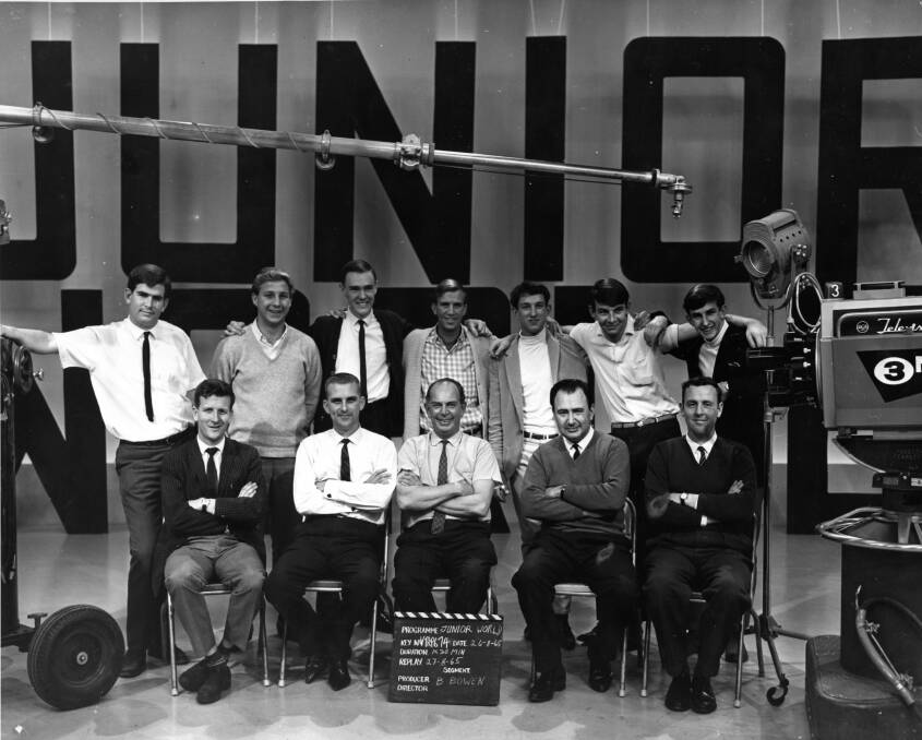Heyday: The Junior World crew on the set at NBN in August 1965.