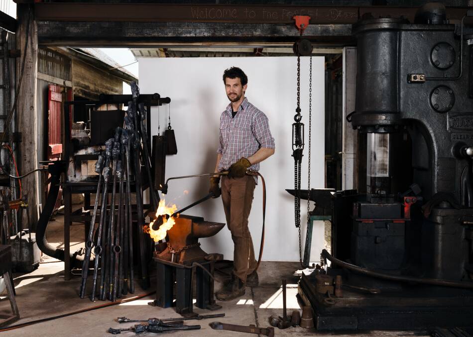 Will Maguire, artisan skill blacksmith. Picture by Edwina Richards 
