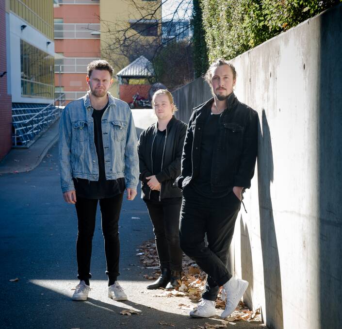 CAPITAL KIDS: Safia's Harry Sayers, Ben Woolner-Kirkham and Michael Bell released their new album Story's Start or End on August 9. Picture: Elesa Kurtz