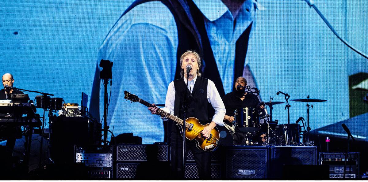 Paul McCartney performing at Glastonbury in June 2022. Picture courtesy MPL Communications