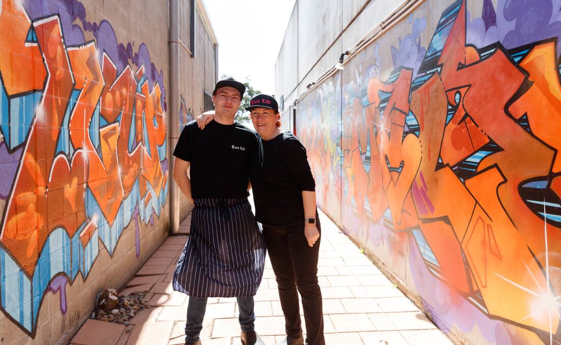The taco life: Chefs Nathan Szerenga and Marianne Houston of Taco Locato. Picture: Max Mason-Hubers