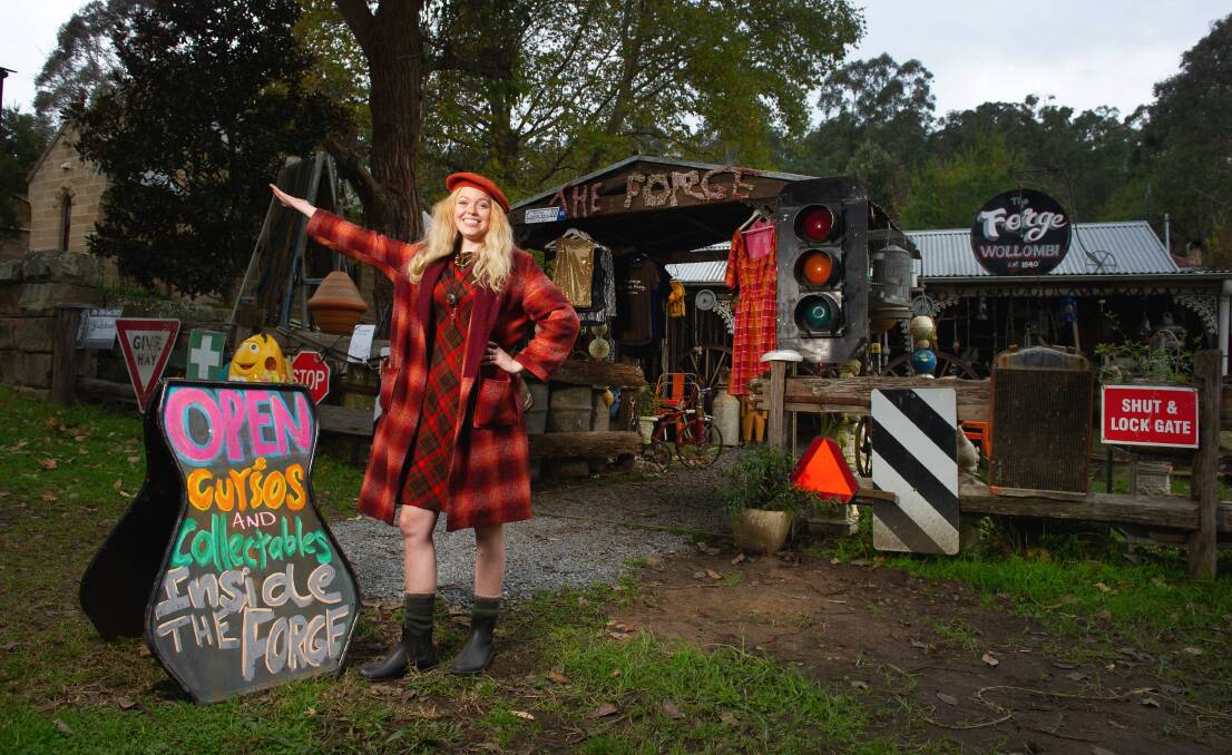 Truly eclectic: Lauren Macphail outside The Forge Wollombi. Picture: Marina Neil