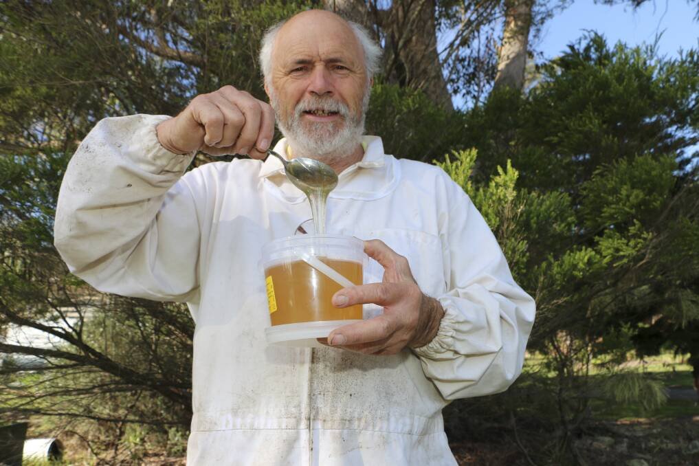 Home-grown: Lake Macquarie beekeeper Roger Easton.