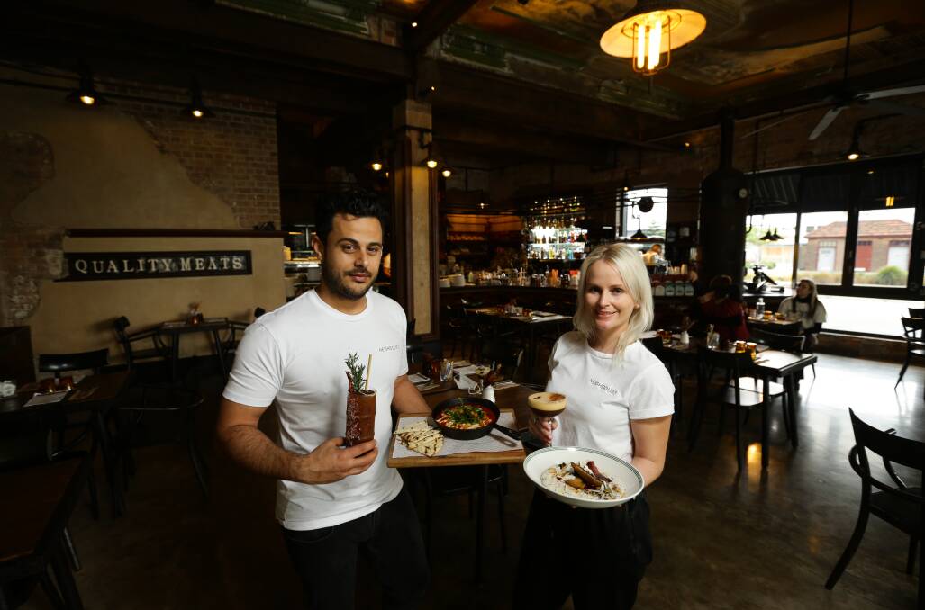 NEIGHBOURS TEAM: Owners Jordan Mizrahi and Alicen Lewis at their new cafe. Pictures: Jonathan Carroll