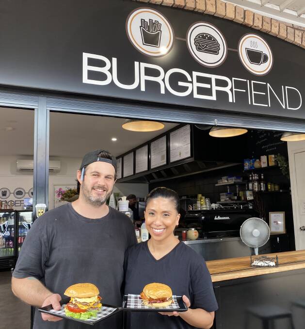Yum: Matt and Marlene Fulham, owners of Burgerfiend, readers' choice winner for best burger in Hunter Region, Australian Good Food Guide Awards. Pictures: Jade Lazarevic