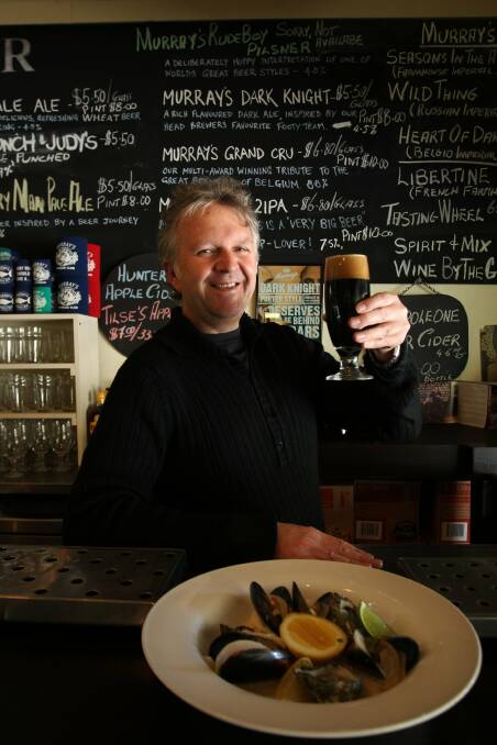 In the beginning: Murray Howe of Murray's Craft Beer Brewery at Bobs Farm.