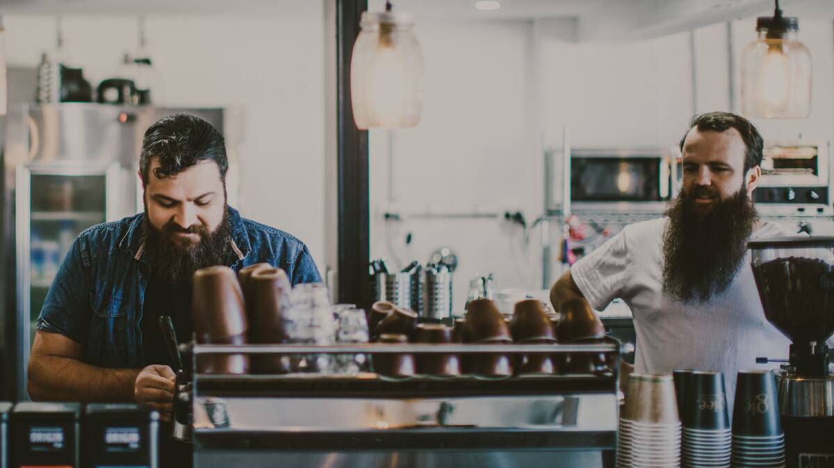 Coffee and people: Ben Gleeson (left) and Chris Gleeson, baristas, roasters and businessmen.